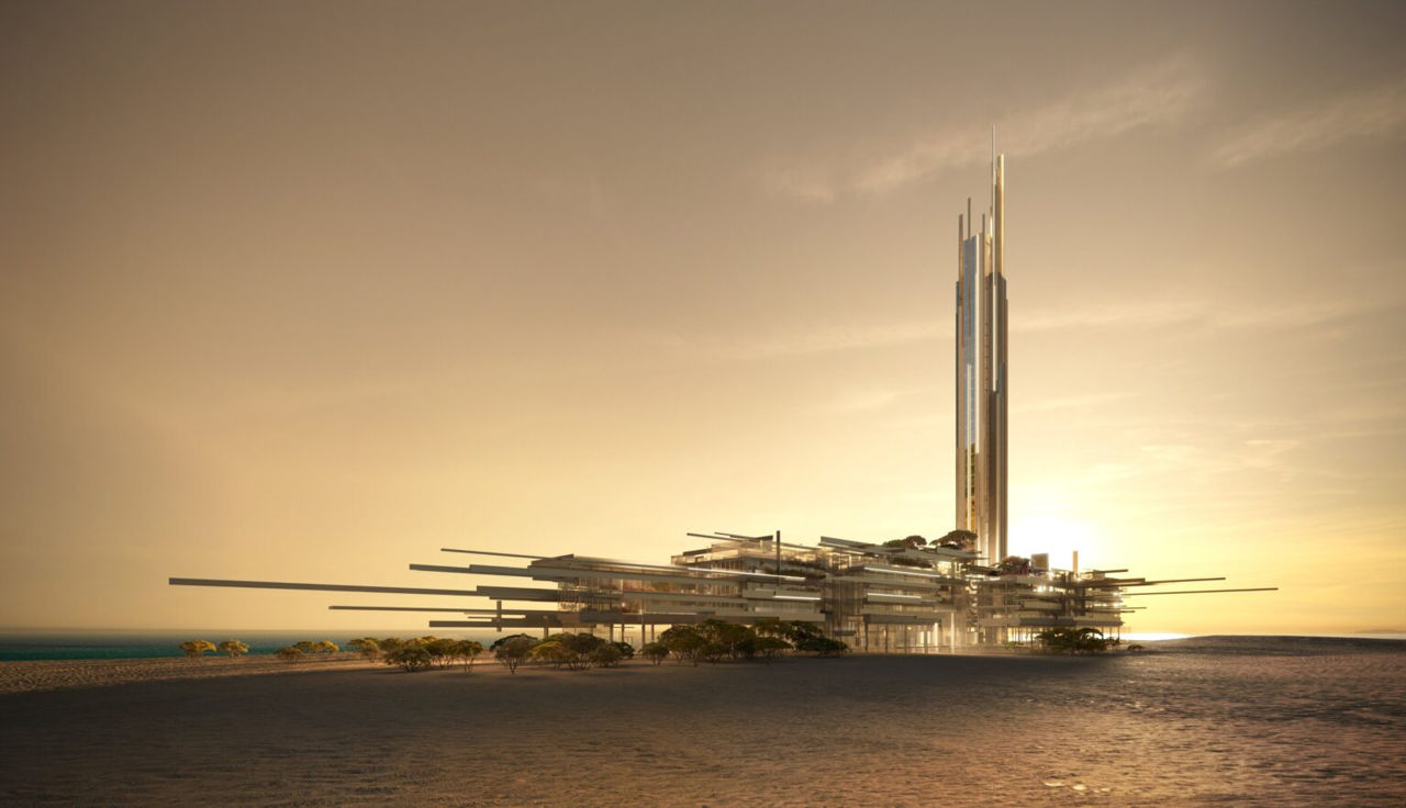 Появились новые рендеры футуристического комплекса зданий Epicon в Саудовской Аравии.
