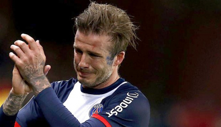 David Beckham a părăsit cu ochii în lacrimi gazonul de pe Parc des Princes.