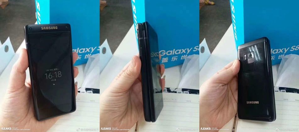 Samsung pregătește un telefon cu clapetă care îți amintește de Galaxy S8.