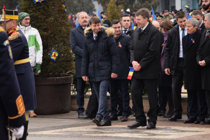 Dorin Chiartoacă a ținut un discurs în fața celor adunați unde a reiterat că idealul său este ca Republica Moldova să se unească cu România. Foto: ziaruldeiasi.ro