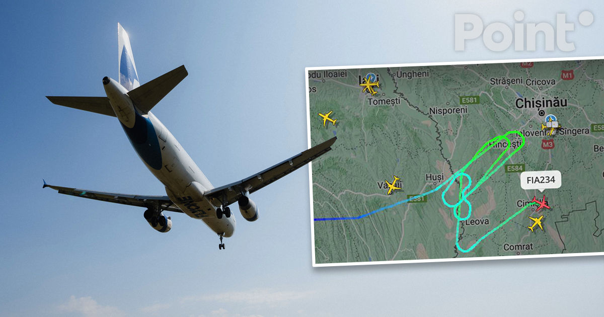 Două avioane din Italia fac cercuri deasupra Moldovei.