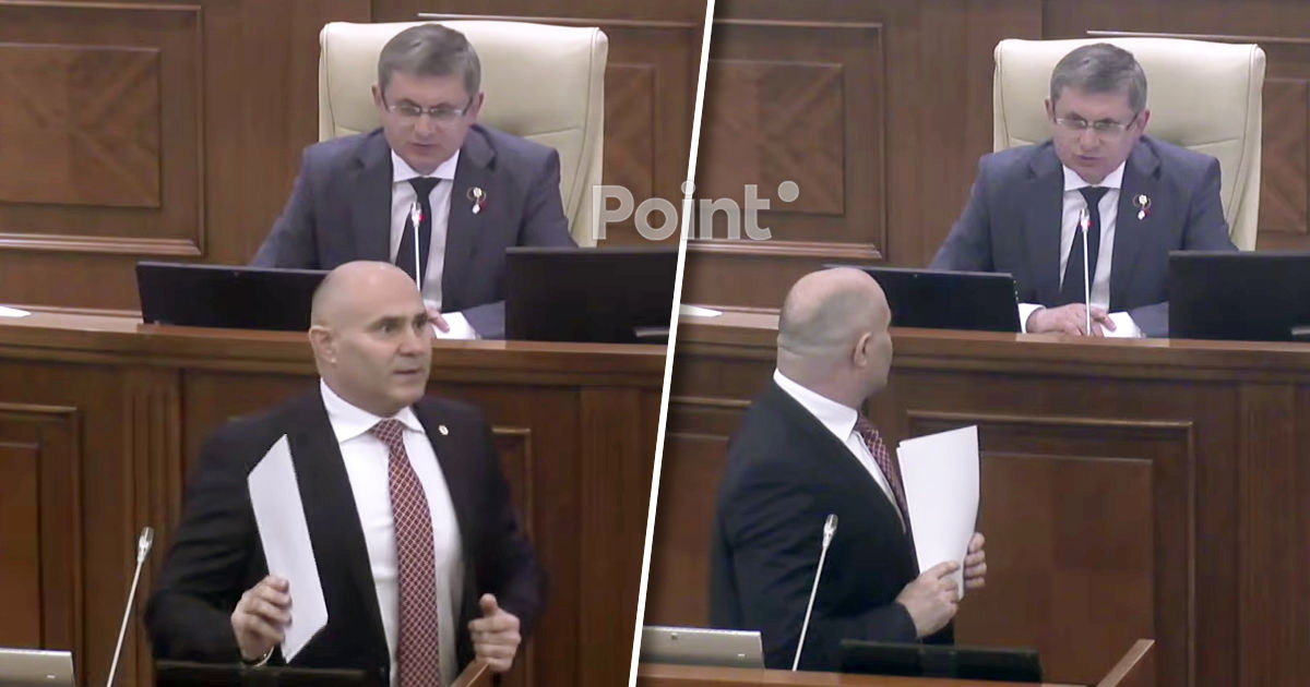 Schimb de replici aprinse între Pavel Voicu și Igor Grosu la tribuna centrală a Parlamentului.