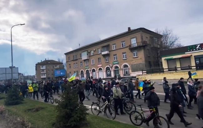 В Мелитополе жители вышли на митинг против российской оккупации.