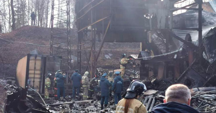 Опубликованы кадры момента взрыва на заводе под Рязанью.