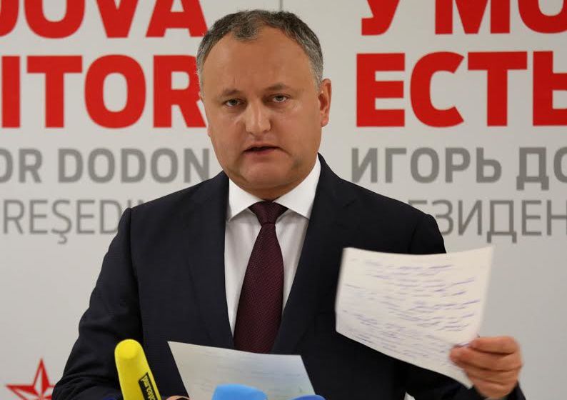 Лидер Партии социалистов Игорь Додон.