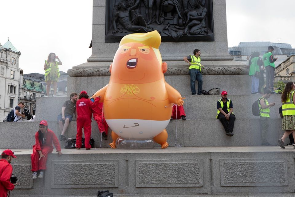 Надувной "Малыш Трамп" в подгузниках пополнил коллекцию Музея Лондона.