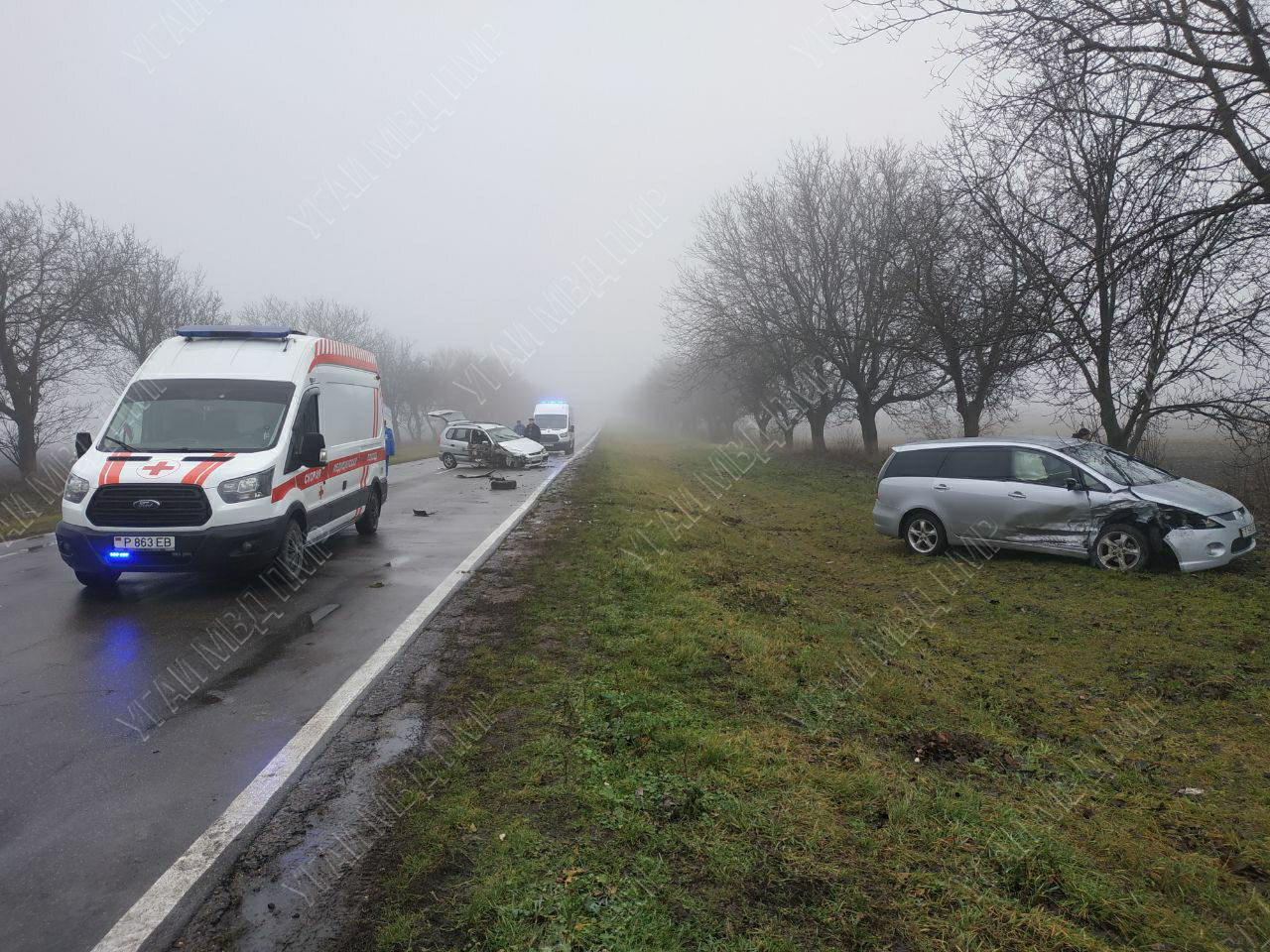 Мокрая дорога стала причиной ДТП в Рыбницком районе.