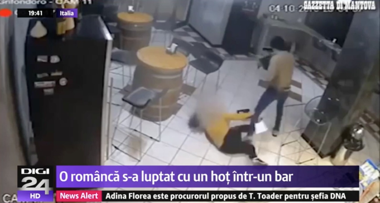В Италии румынка помешала грабителю похитить выручку заведения.