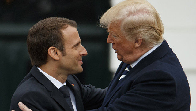 Трамп на переговорах с Макроном заявил о неприемлемых торговых барьерах ЕС.