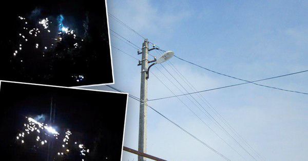 На Ботанике засняли, как из электрических кабелей вылетают искры.