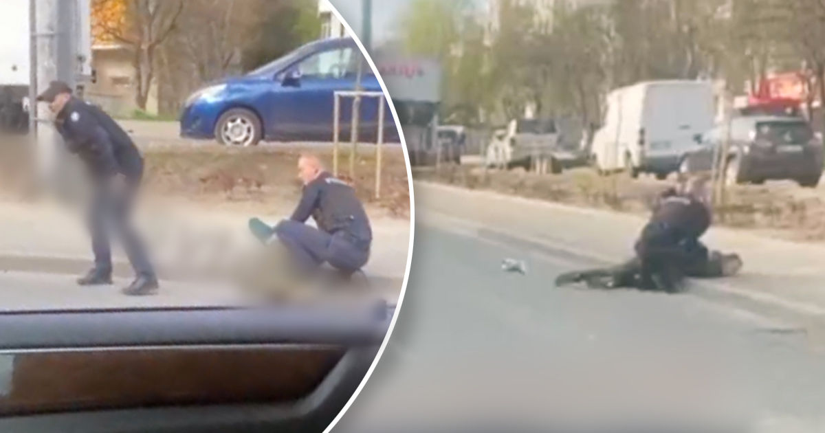 В Кишиневе полицейские задержали мужчину прямо на улице. Коллаж: Point.md