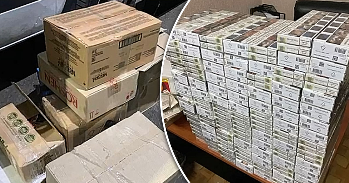 В Британию из Молдовы пытались переслать 2500 пачек сигарет в микроавтобусе. Коллаж Point.md.