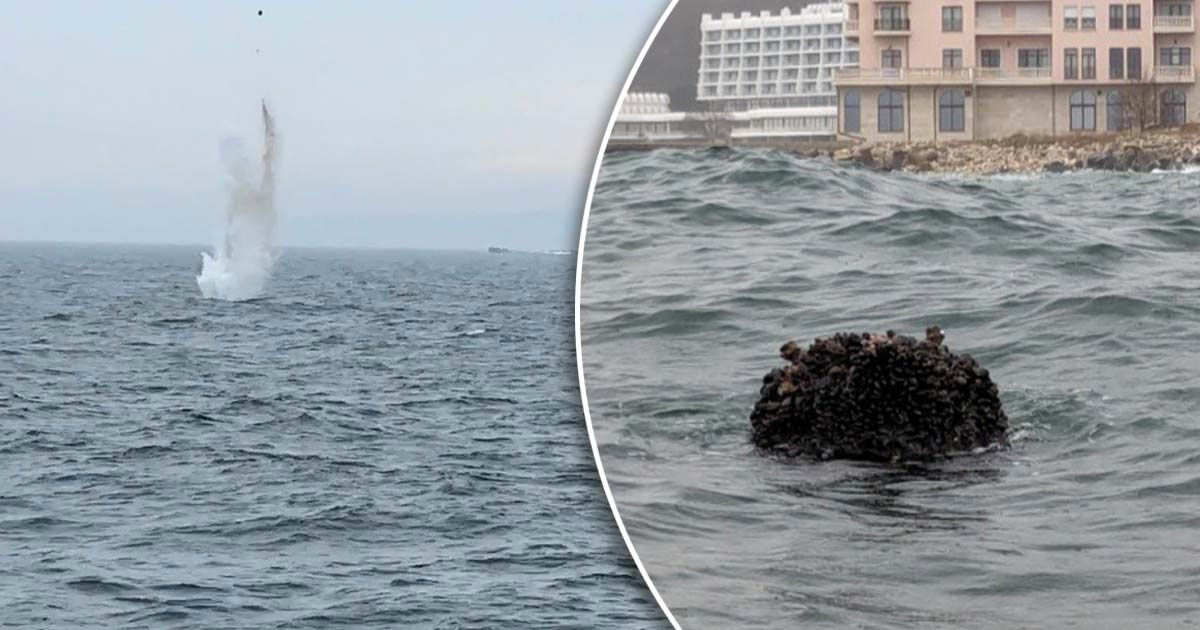 ВМС Болгарии обезвредили мину в Черном море возле Варны. Коллаж: Point.md