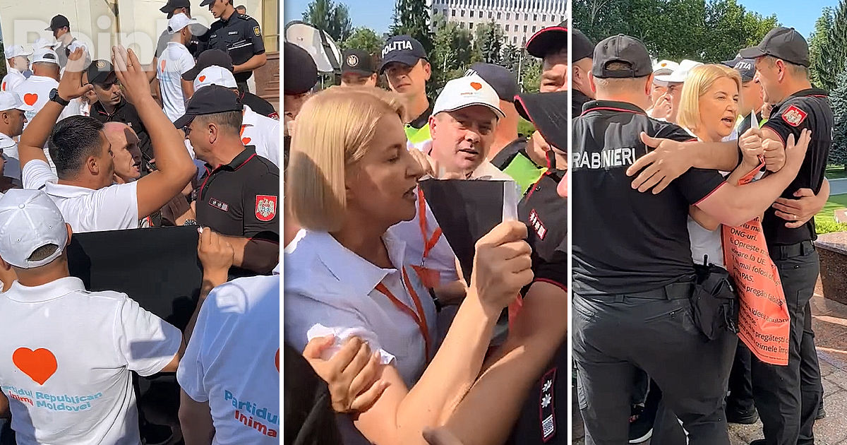 Протестующие во главе с Влах пытались прорваться в президентуру: им помешали карабинеры.