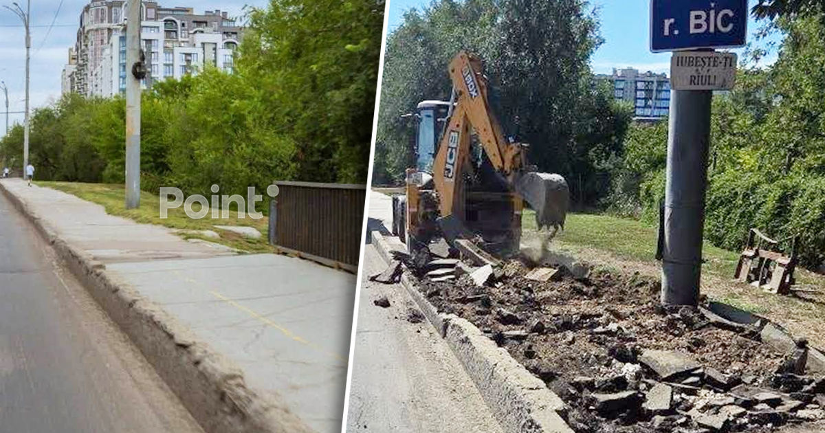 В Кишиневе приступили к ремонту моста на проспекте Ренаштерий Национале.