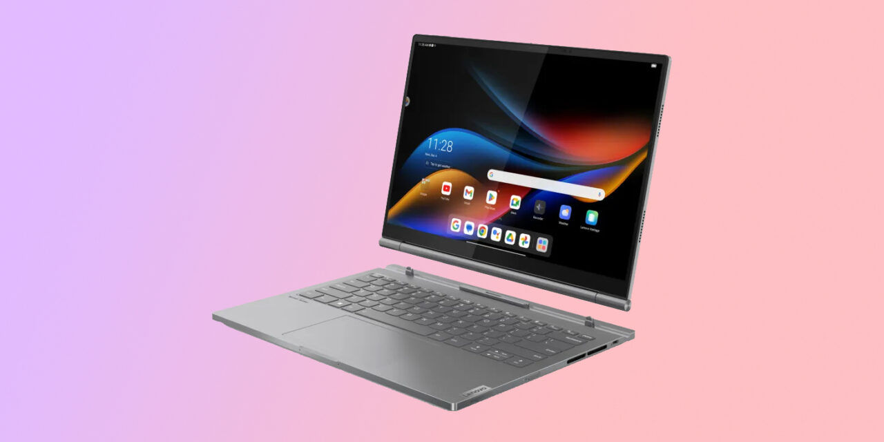 Lenovo показала планшет-трансформер на Android: он превращается в Windows-ноутбук.