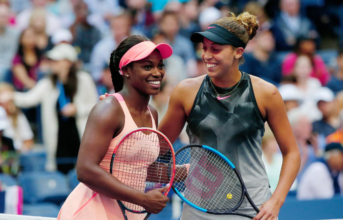 Слоан Стивенс и Мэдисон Киз перед финальным матчем US Open. Фото: reuters.com