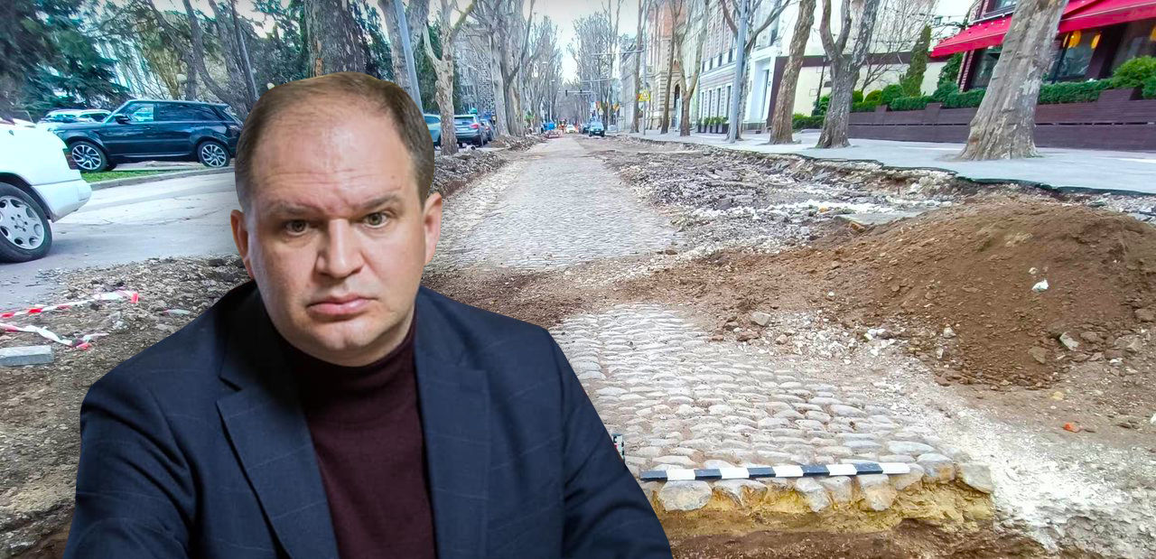Ион Чебан требует открыть для транспорта другой участок в споре о пешеходной улице. Коллаж Point.md.