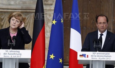 Berlinul şi Parisul neagă că ar exista vreun dezacord în legătură cu întâlnirea Merkel-Hollande (Imagine: Mediafax Foto/AFP)