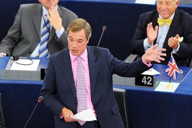 Лидер Партии независимости Великобритании, европарламентарий Найджел Фарадж.