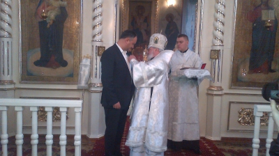 Igor Dodon, deţine, de astăzi, medalia Sfântul Mare mucenic Gheorghe. 