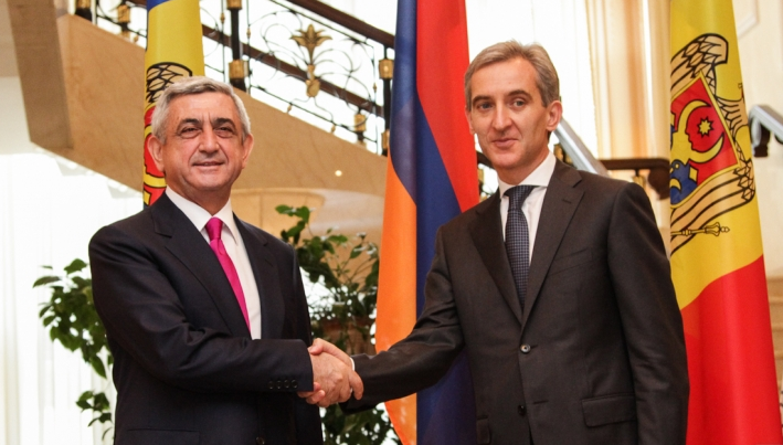 Președintele Armeniei, Serzh Sargsyan, a venit la Chișinău pentru a participa la summit-ului PPE al șefilor de stat.