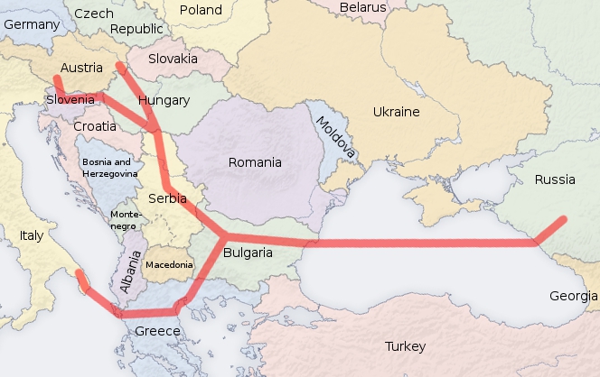 Строительство российского газопровода "Южный поток" по дну Черного моря начнется через месяц и завершится в 2016 году.