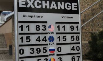 Leul s-a depreciat faţă de moneda unică, dolarul SUA, leul românesc, hrivna ucraineană şi rubla rusească