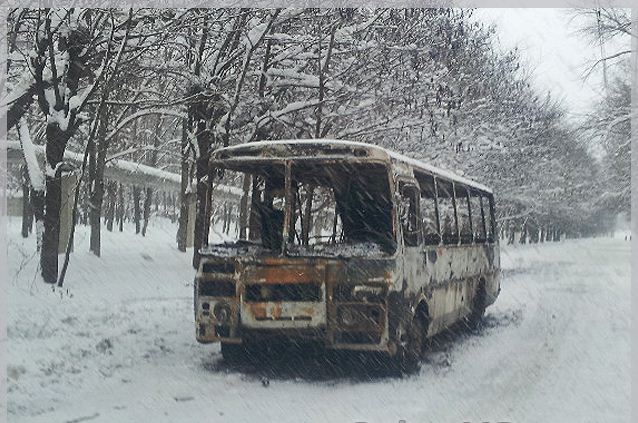 Автобус выгорел полностью. Пострадавших нет. Фото: beltsymd.ru