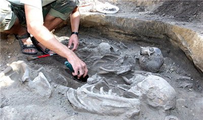 Исследователи полагают, что возраст скелетов составляет примерно 800 лет.