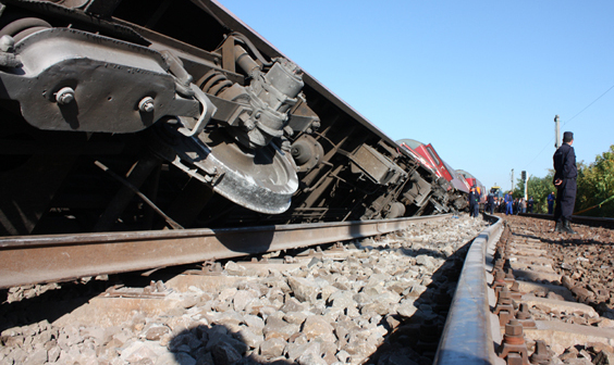 Două vagoane aparţinând Ferrovie Centrale Umbra sunt vizate de accident, care s-a produs între localităţile Montecastelli şi Trestina. Foto: simbol