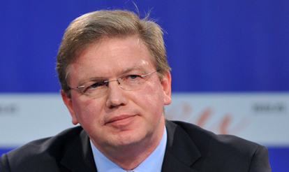 Fule sublinia despre necesitatea Moldovei de a progresa în domeniul reformei judiciare și sistemului de drept. Foto: evropa.is