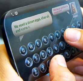 Интересная технология была представлена на выставке SID Display Week 2012. 