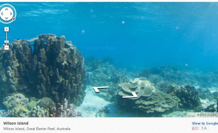  Pentru început, cei de la Google au fotografiat Marea Barieră de Corali din Australia.