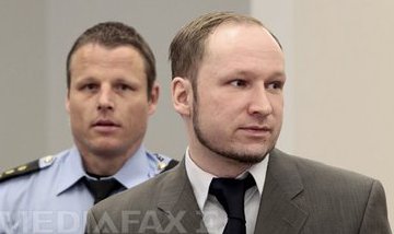 Ucigaşul din Norvegia este iresponsabil penal: Anders Breivik prezintă deliruri caracteristice schizofreniei (Imagine: Mediafax Foto/AFP)