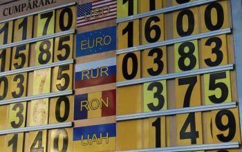 Leul moldovenesc s-a apreciat faţă de euro, dolarul american, hrivna ucraineană şi leul românesc