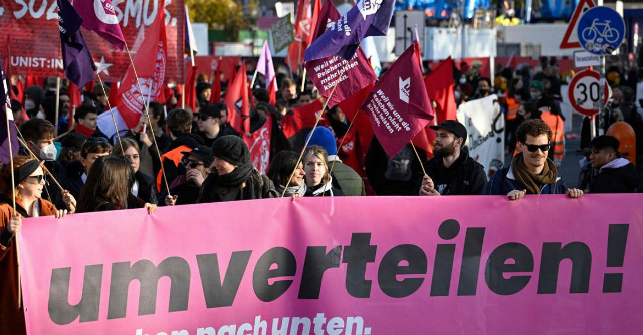 В Берлине прошла акция протеста против роста цен.