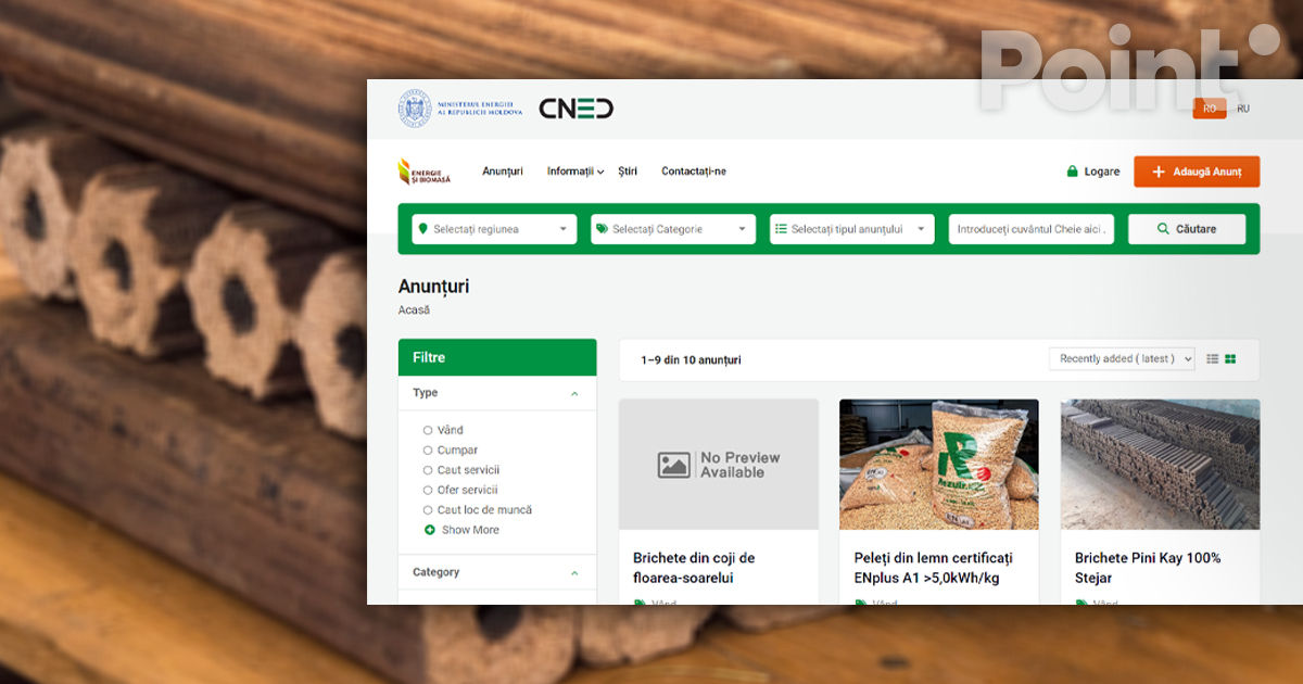 В Молдове запущена информационная платформа, посвященная развитию энергии из биомассы.