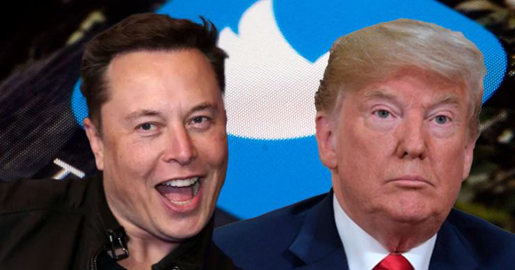 Илон Маск пообещал вернуть Дональду Трампу аккаунт в Twitter. Коллаж: Point.md