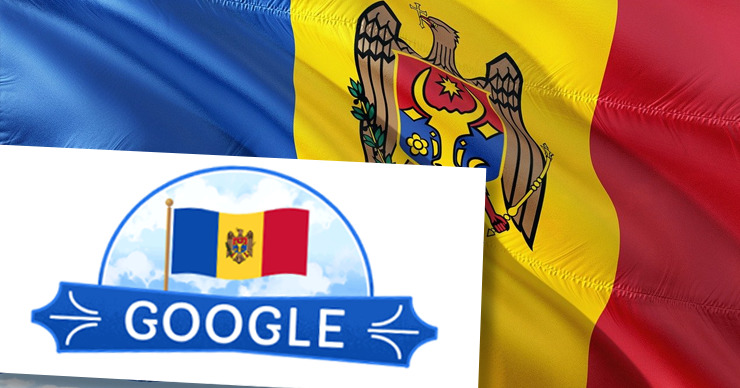 Google поздравил Молдову с Днём независимости. Коллаж: Point.md.