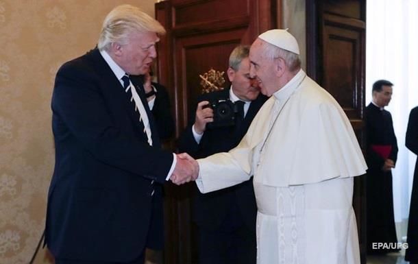Встреча Папы Римского Франциска и Дональда Трампа.