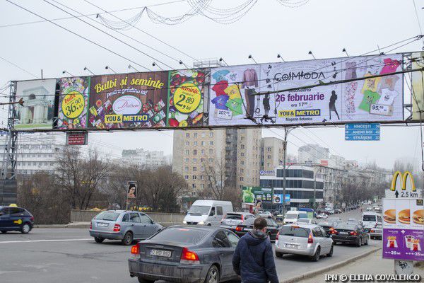 Продажи в сфере наружной рекламы ежегодно составляют порядка 100 миллионов леев.