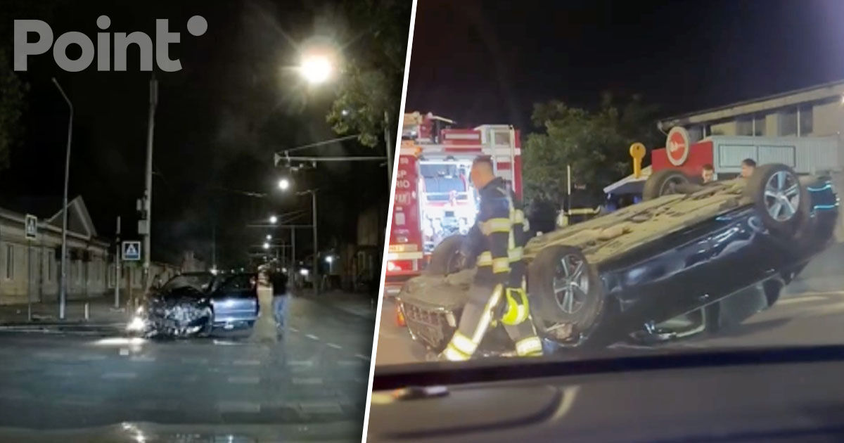 Două accidente grave au avut loc noaptea în Capitală: Unul dintre șoferi a fugit de la fața locului.