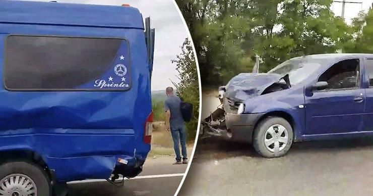 ДТП на выезде из Оргеева: пострадал один человек. Коллаж: Point.md