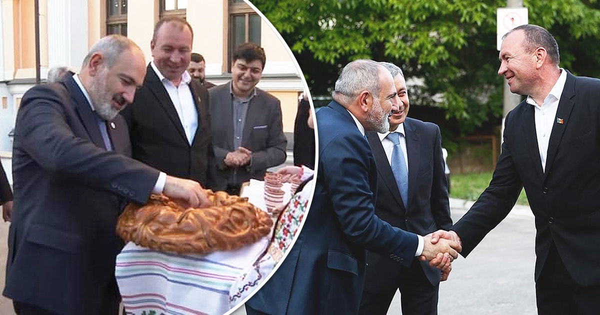 Пашинян посетил усадьбу Манук-Бея в Хынчештах. Коллаж: Point.md