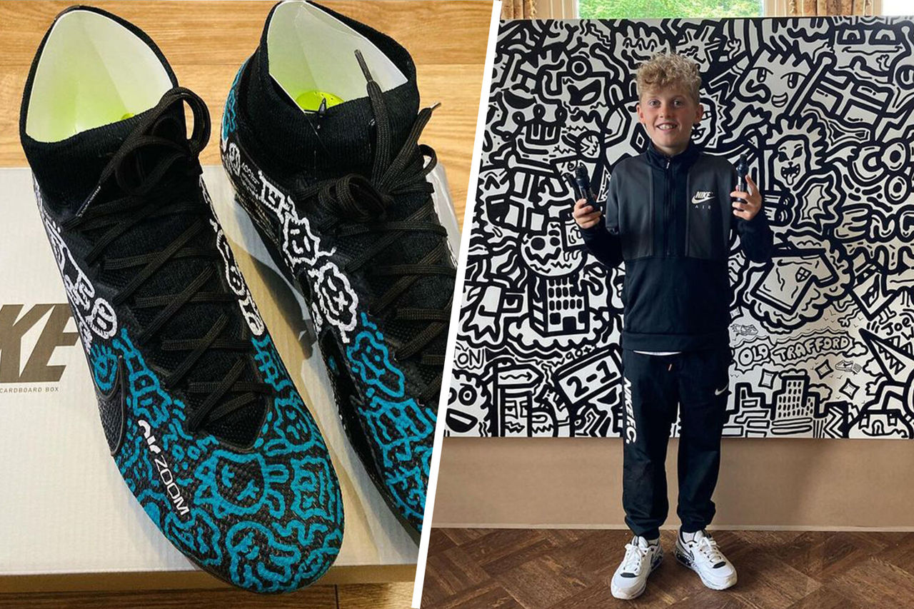 Школьник из Британии заключил контракт с Nike благодаря своим рисункам на уроках.