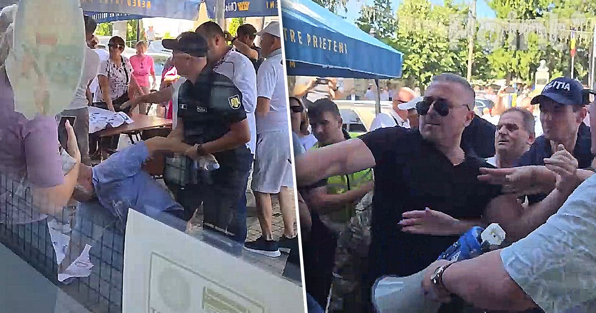 Стычка в Перечечине: Полиция задержала и задокументировала сторонников Шора.