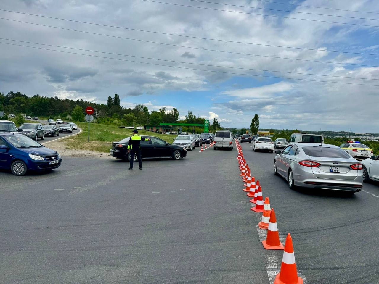 Наблюдается повышенный поток транспорта на трассе Кишинев-Оргеев.