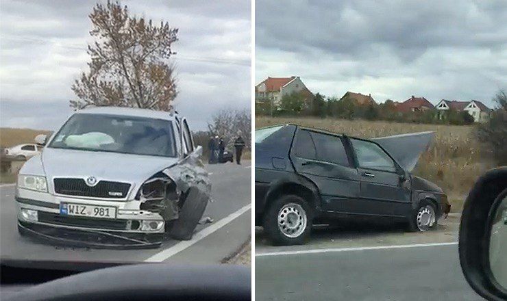 На въезде в село Гратиешты произошла авария.