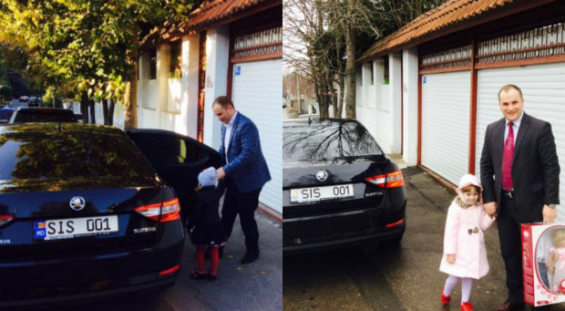Valerian Mânzat circulă cu numere înmatriculare falsificate. Foto: realitatea.md